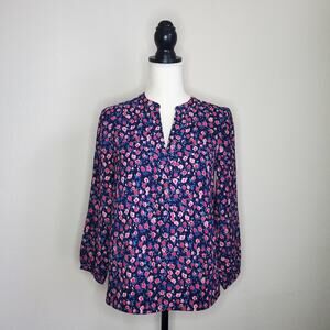 J. Crew Popover Floral Blouse XS